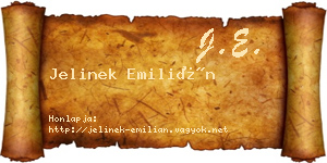 Jelinek Emilián névjegykártya